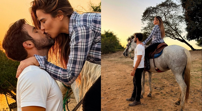Wanessa Camargo troca beijo apaixonado com namorado bonitão em fazenda