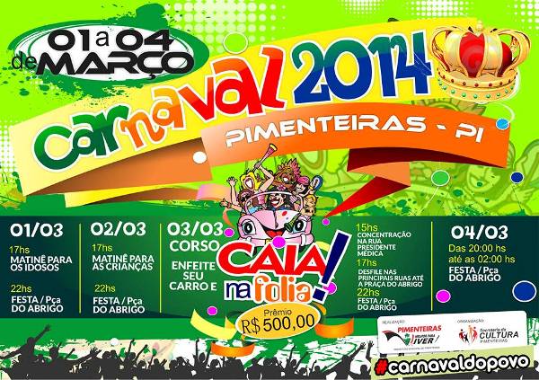 Prefeito divulga programação do carnaval de Pimenteiras