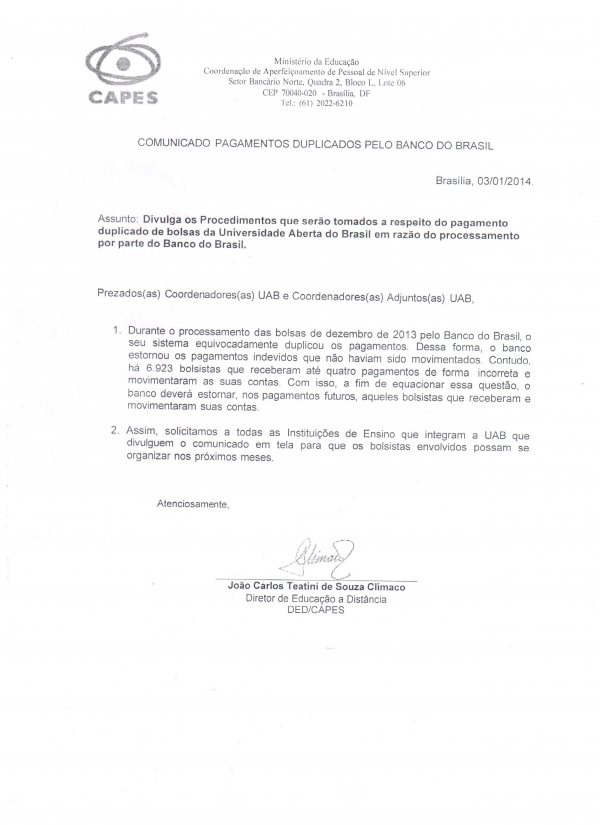 Mais de 6 mil bolsistas da Universidade Aberta terão de devolver dinheiro que caiu de forma errada através do BB nas contas - Imagem 1