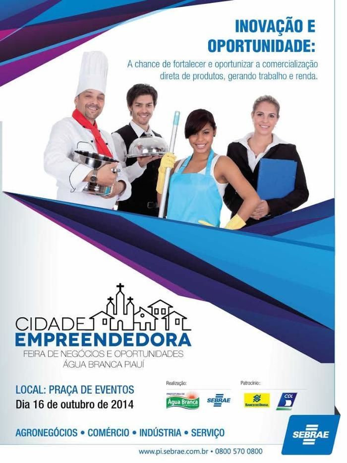 Água Branca realizará 1ª feira cidade empreendedora do Médio Parnaíba    - Imagem 1