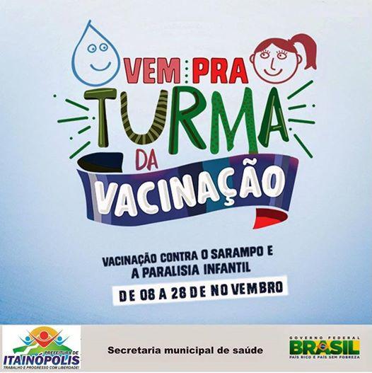 Saúde - Campanha de vacina contra a Poliomielite e o Sarampo - Imagem 1