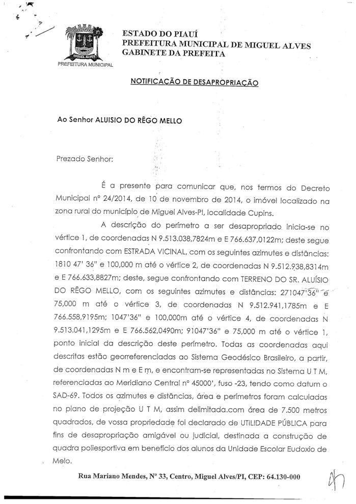 Terreno é desapropriado para a construção de quadra poliesportiva - Imagem 1