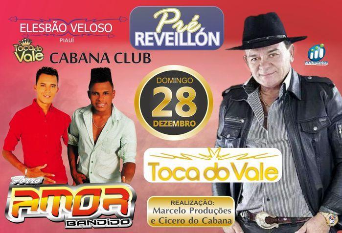 Dia 28 de dezembro tem Toca do Vale no Pré-reveillion do Cabana Clube  - Imagem 1