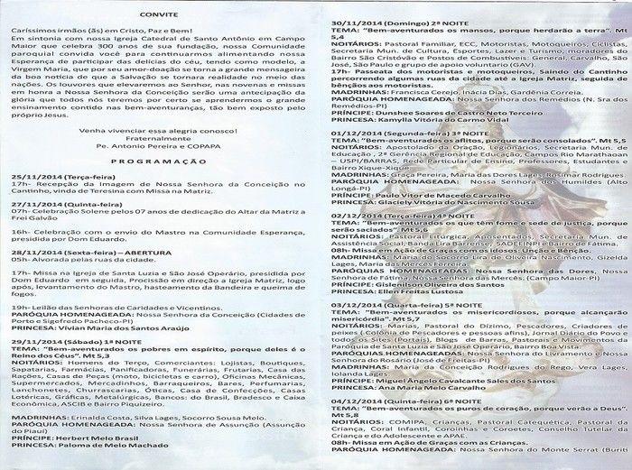 Programação do Festejo de N. S. da Conceição começa hoje - Imagem 17