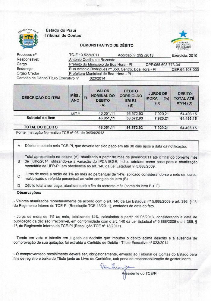 Ex-prefeito de Boa Hora é condenado a devolver R$ 64 mil para os cofres públicos do município - Imagem 3