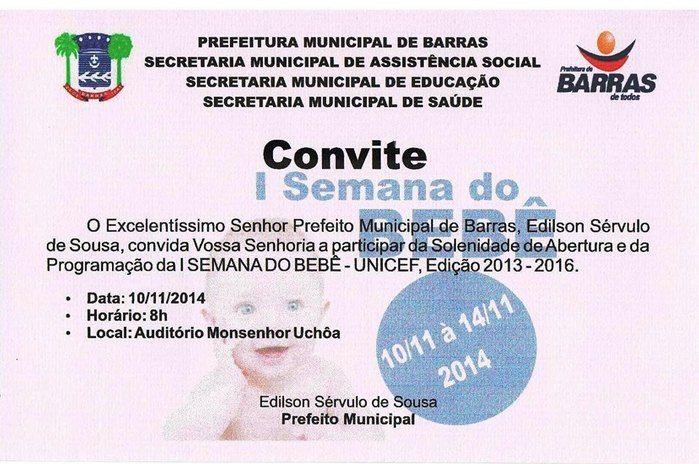 Participe da I Semana do Bebê – Unicef - Imagem 1