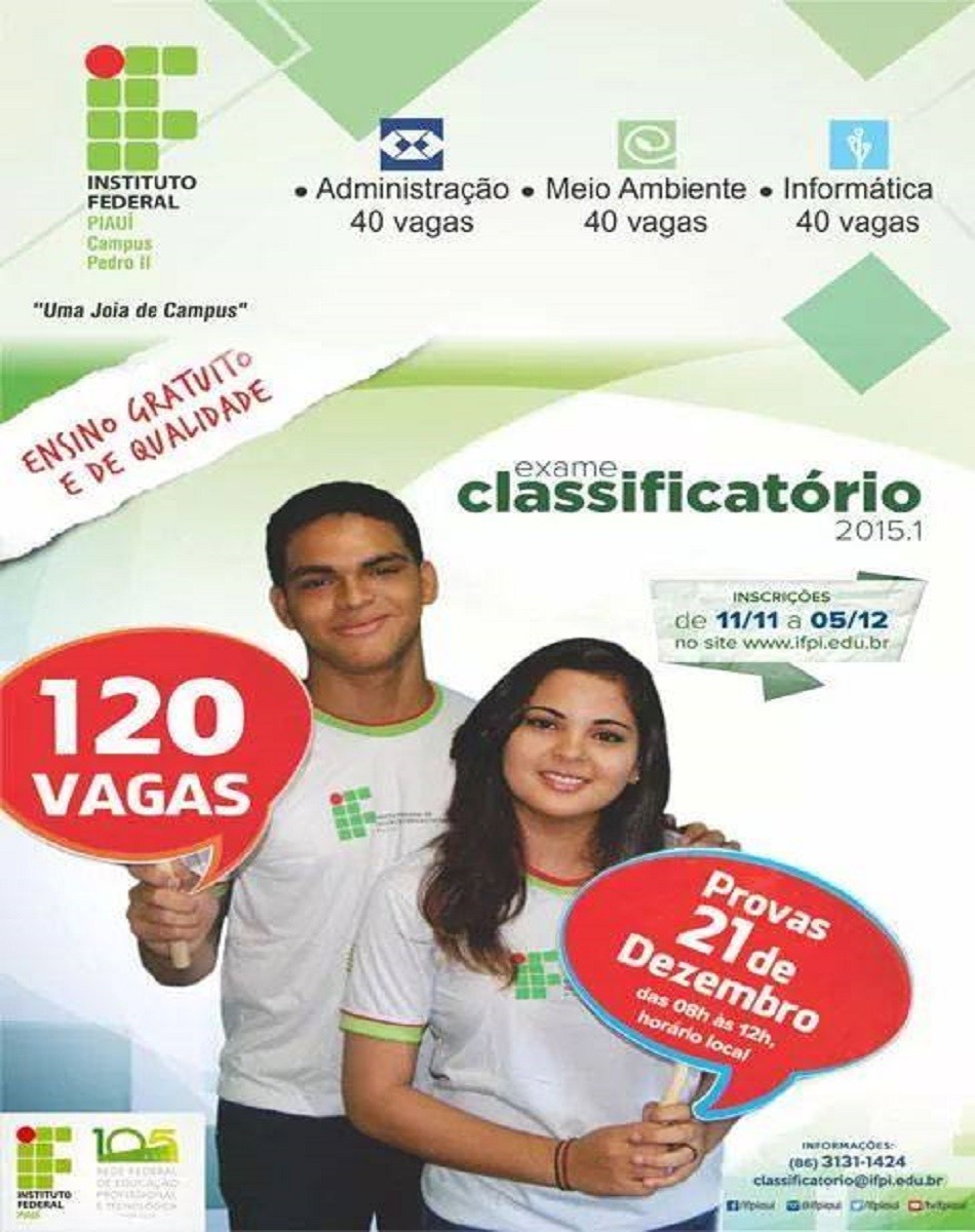 IFPI - Campus de Pedro II disponibiliza de vagas para cursos técnicos