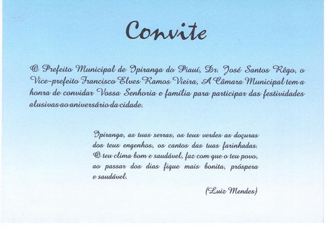 Programação Oficial do Aniversário de 52 anos Emancipação Política de Ipiranga - Imagem 1