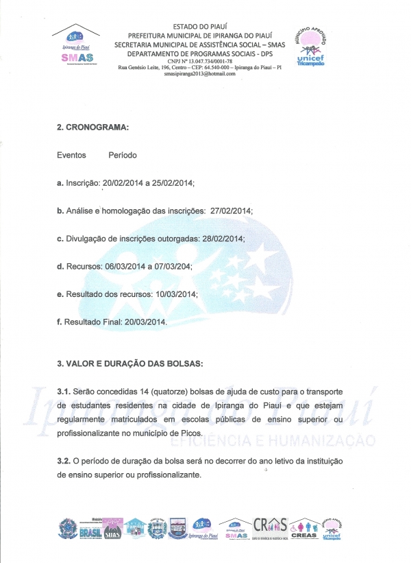 Secretaria Municipal de Assistência Social Divulga Edital do PREPS - Imagem 2