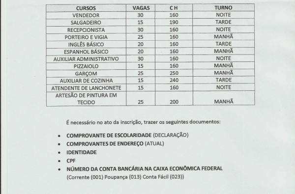Começou hoje as inscrições para cursos profissionalizantes do Pronatec - Imagem 6