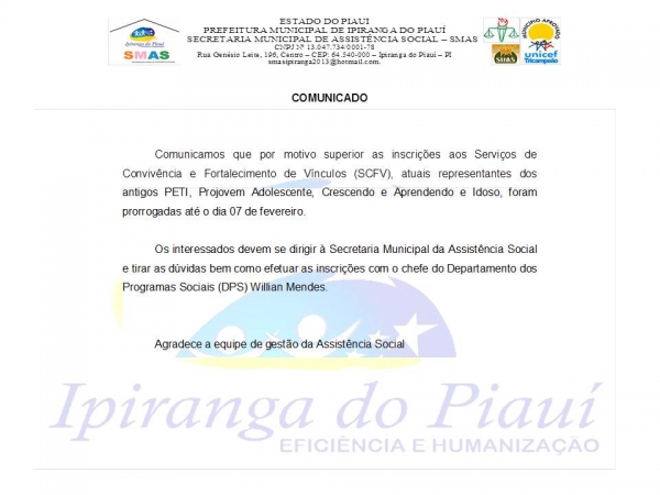 Prorrogação das Inscrições aos Programas Sociais - Imagem 1