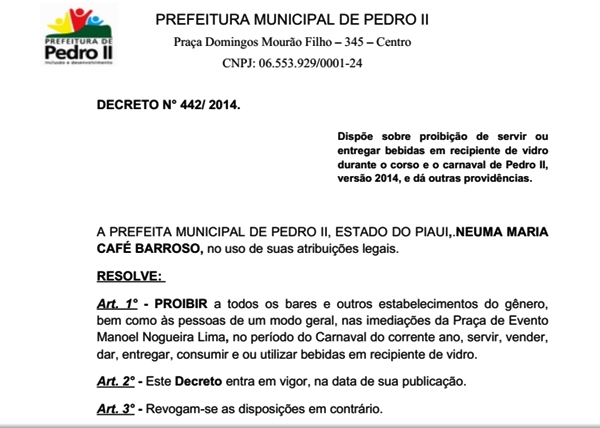 Prefeita baixa decreto voltado para bares e similares - Imagem 1