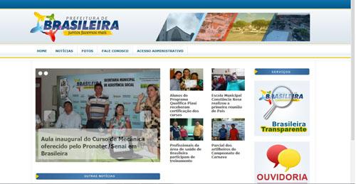 Site da Prefeitura Municipal de Brasileira esta no ar em fase de teste