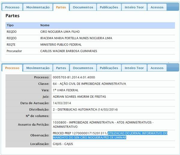 Ciro e Iracema são denunciados a Justiça Federal por improbidade administrativa   - Imagem 1