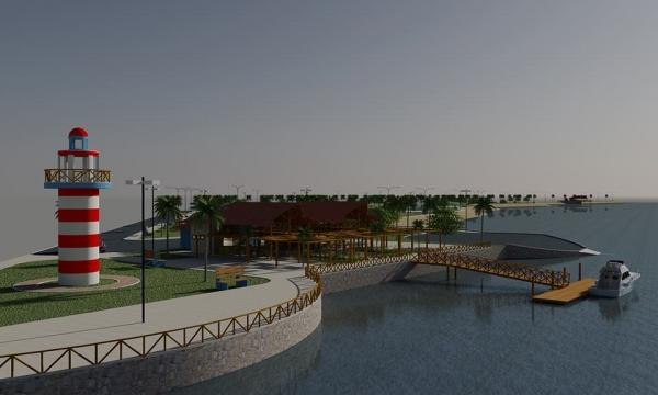 Confira a maquete do projeto Orla do Rio Marataoan - Imagem 1