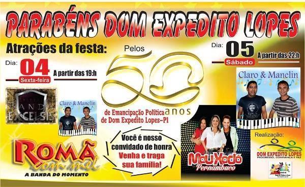 Aniversário dos 50 anos de emancipação politica de Dom Expedito Lopes – PI - Imagem 4
