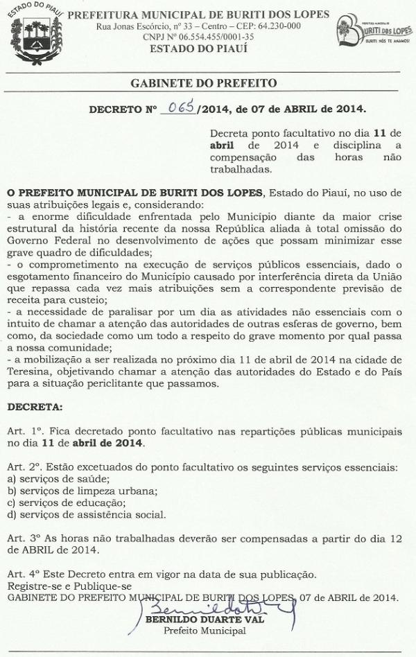 Prefeitura adere à paralisação nacional e fecha as portas nesta sexta (11) - Imagem 1