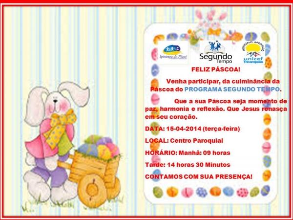 Programa Segundo Tempo Promove Páscoa Esportiva - Imagem 1