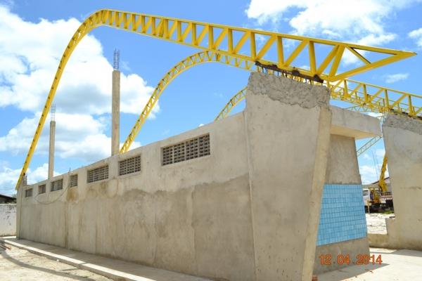 Primeiro Ginásio Poliesportivo de Boa Hora começa a ser coberto - Imagem 4