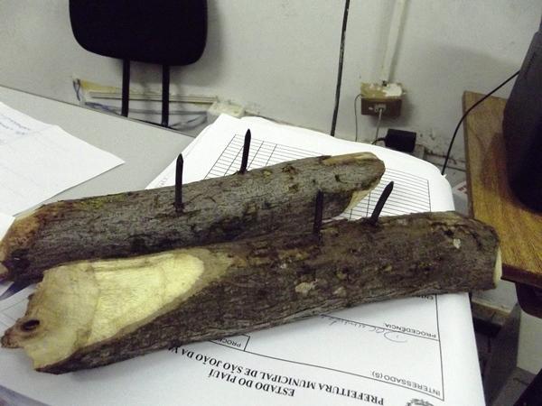 Arte do Mal: Estudantes afixam pregos em madeira para furar pneus de Ônibus Escolar - Imagem 2