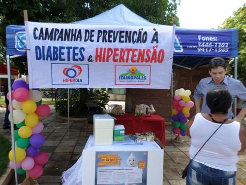 Campanha orienta sobre hipertensão e diabetes em Itainópolis.