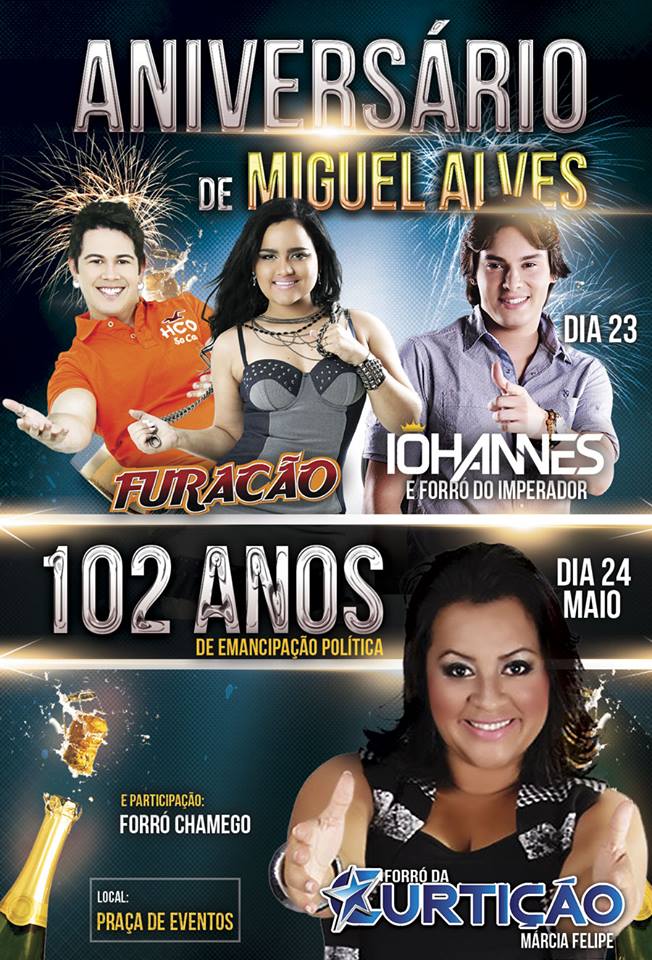 Dia 24 de maio, aniversário de Miguel Alves