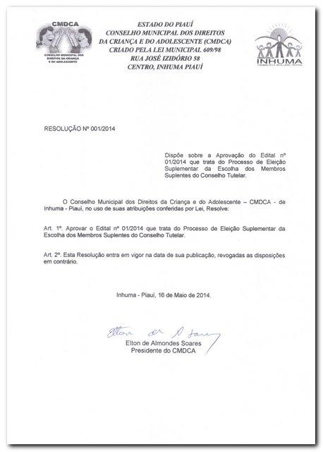 Edital nº 01/2014 - Eleição Suplementar do Conselho Tutelar - Imagem 12