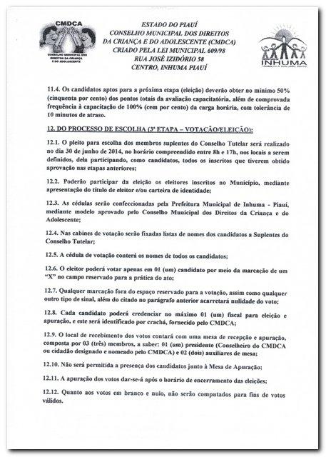Edital nº 01/2014 - Eleição Suplementar do Conselho Tutelar - Imagem 7