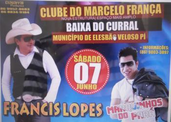 Clube “Marcelo França” apresenta grandes atrações no dia 07 de junho, confira