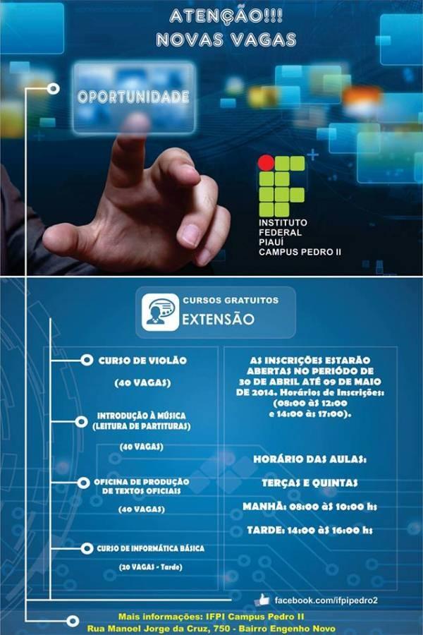 IFPI de Pedro II lança novos cursos de Extensão - Imagem 1