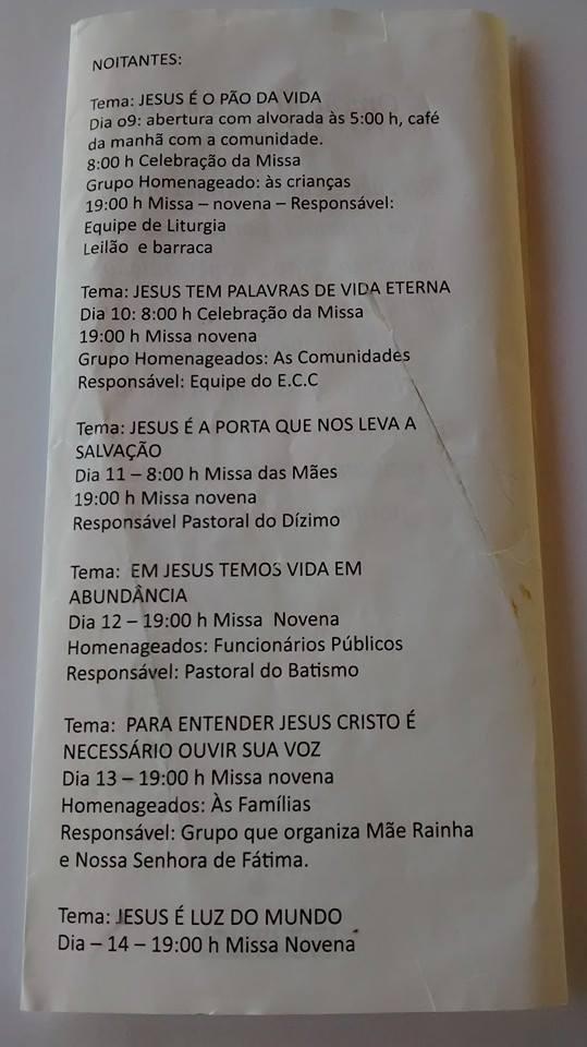 Convidamos todos os irmãos e irmãs a participar do grandioso festejo de São Félix de Cantalice - Imagem 2