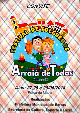 Vem aí... Festival de folguedos de Barras 