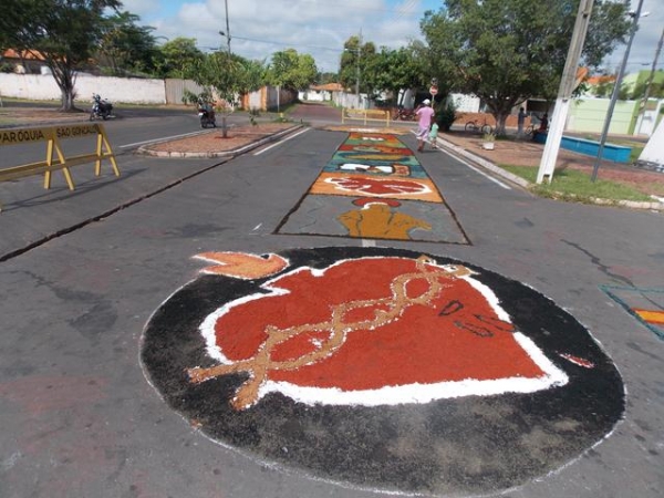 Dia 19 de Junho dia de corpus christi Com um Lindo Tapete em Batalha - Imagem 13