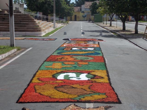 Dia 19 de Junho dia de corpus christi Com um Lindo Tapete em Batalha - Imagem 10