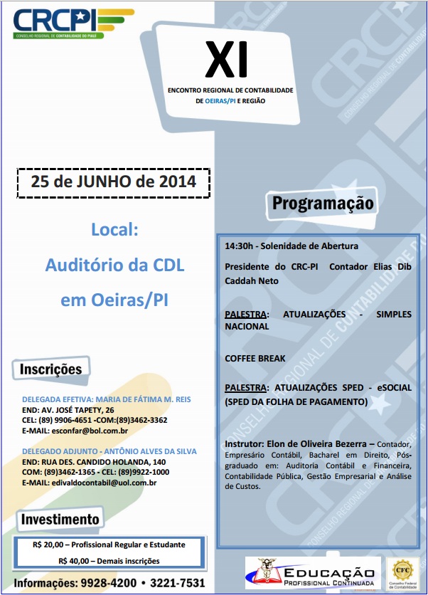 XI Encontro Regional de Contabilidade de Oeiras e Região