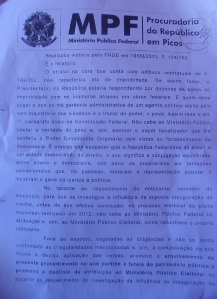 Promoção de Arquivamento com Clinico de Atribuição ao Ministério Publico Eleitoral  - Imagem 2