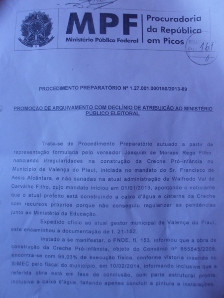 Promoção de Arquivamento com Clinico de Atribuição ao Ministério Publico Eleitoral  - Imagem 1