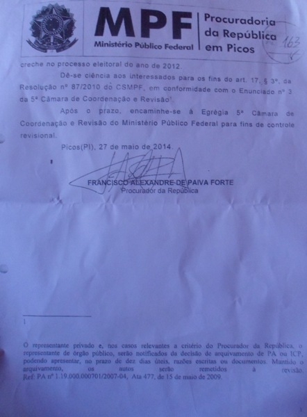 Promoção de Arquivamento com Clinico de Atribuição ao Ministério Publico Eleitoral  - Imagem 3