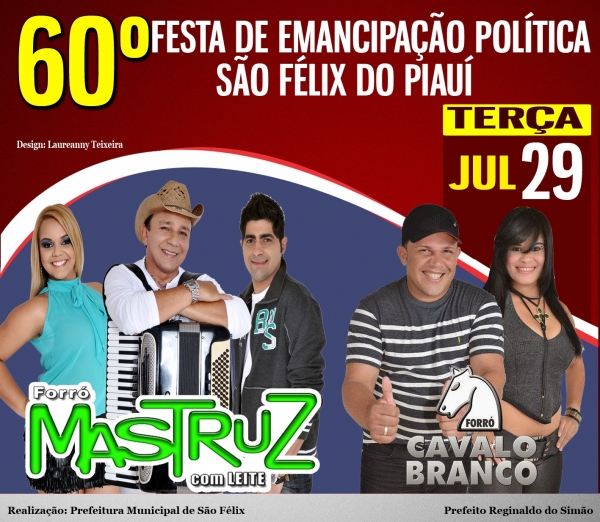 Convite: Comemoração dos 60 anos de Emancipação Política de São Félix do Piauí - Imagem 1