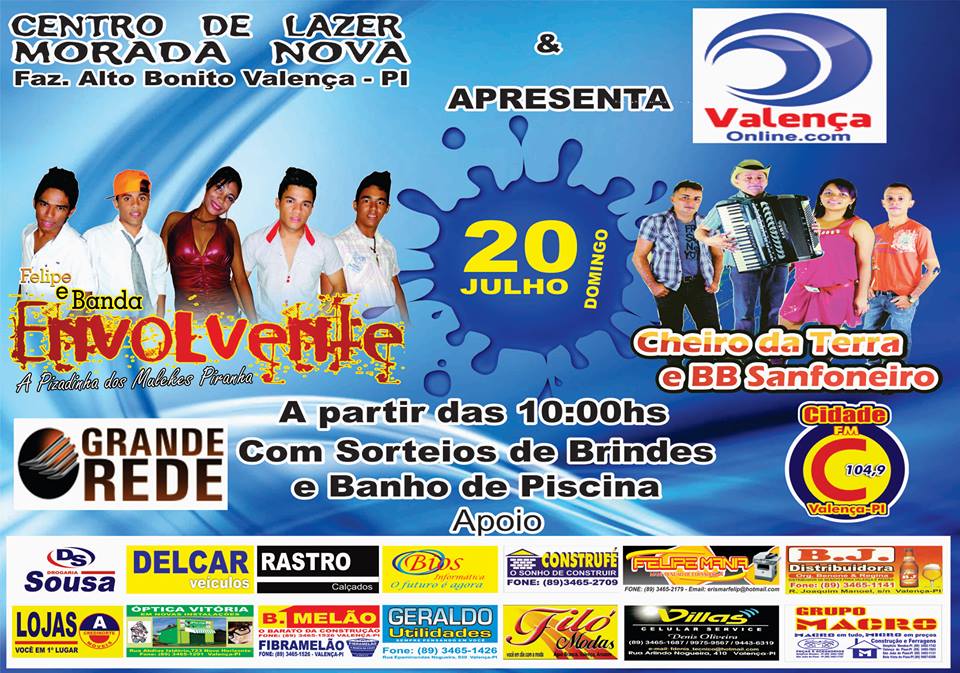  Felipe e Banda Envolvente, Cheiro da Terra e BB Sanfoneiro no Centro de Lazer Fazenda Alto Bonito