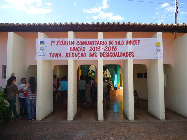 Foi realizado o I Fórum Comunitário do Selo UNICEF