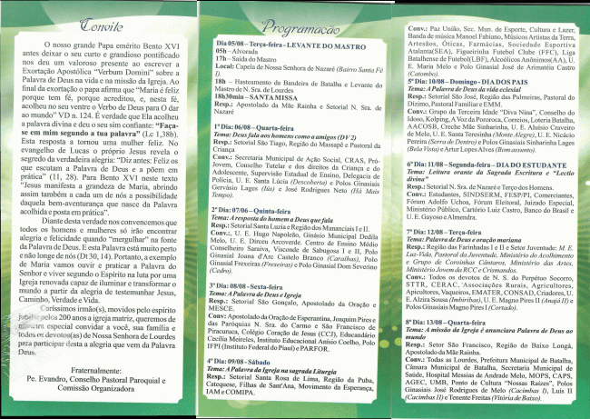 Festejo de Nossa Senhora de Lourdes em Batalha PI de 05 A 15  de Agosto - Imagem 1