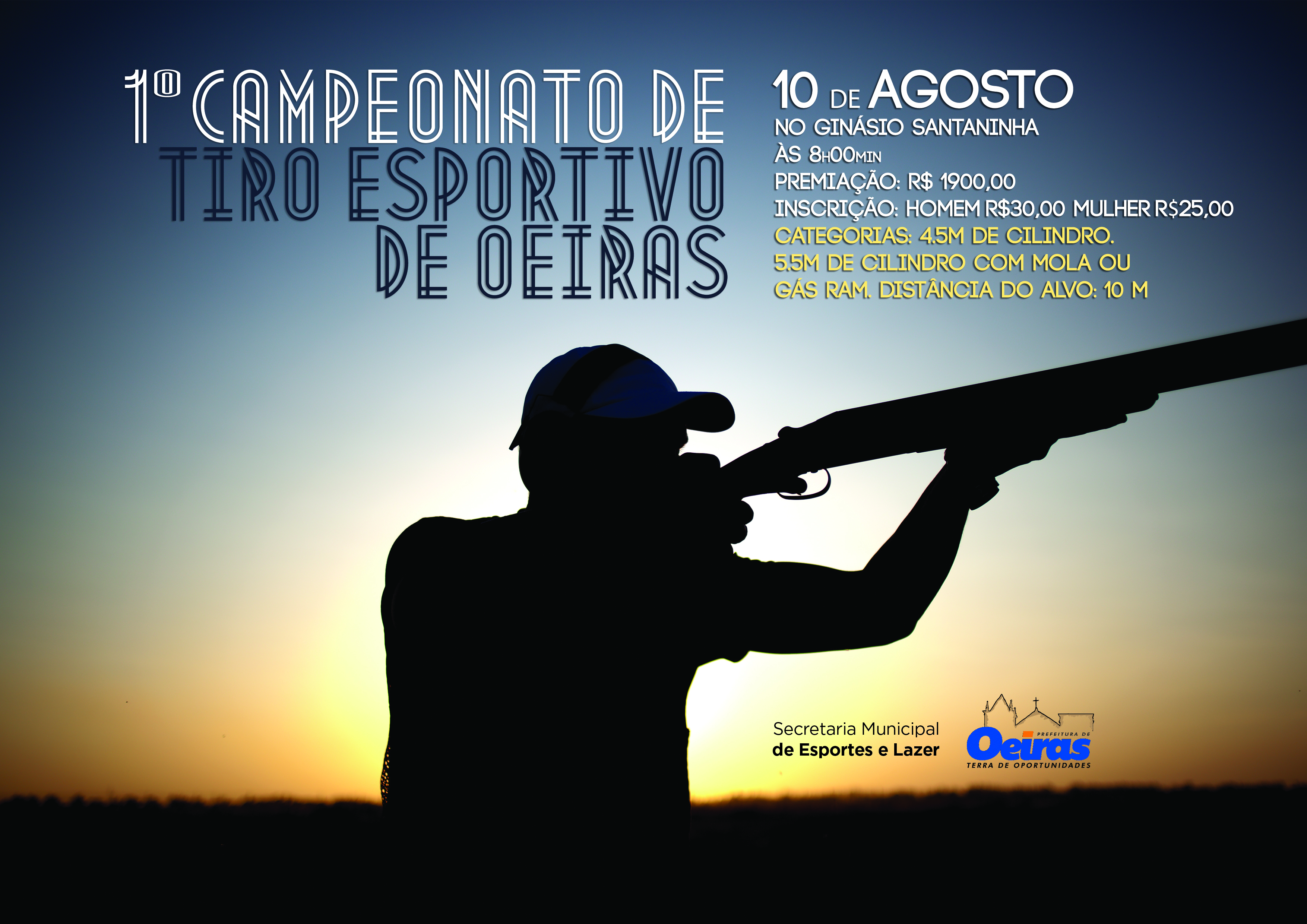 Oeiras realiza 1ª Campeonato de Tiro Esportivo