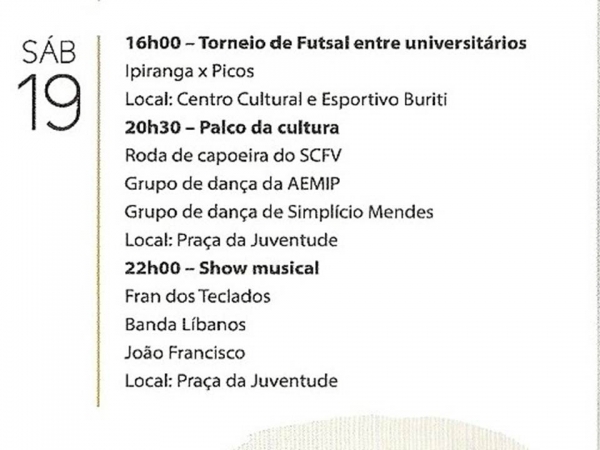 A Prefeitura Municipal de Ipiranga convida a todos para XXXI Semana Cultural da Juventude Ipiranguense - Imagem 8