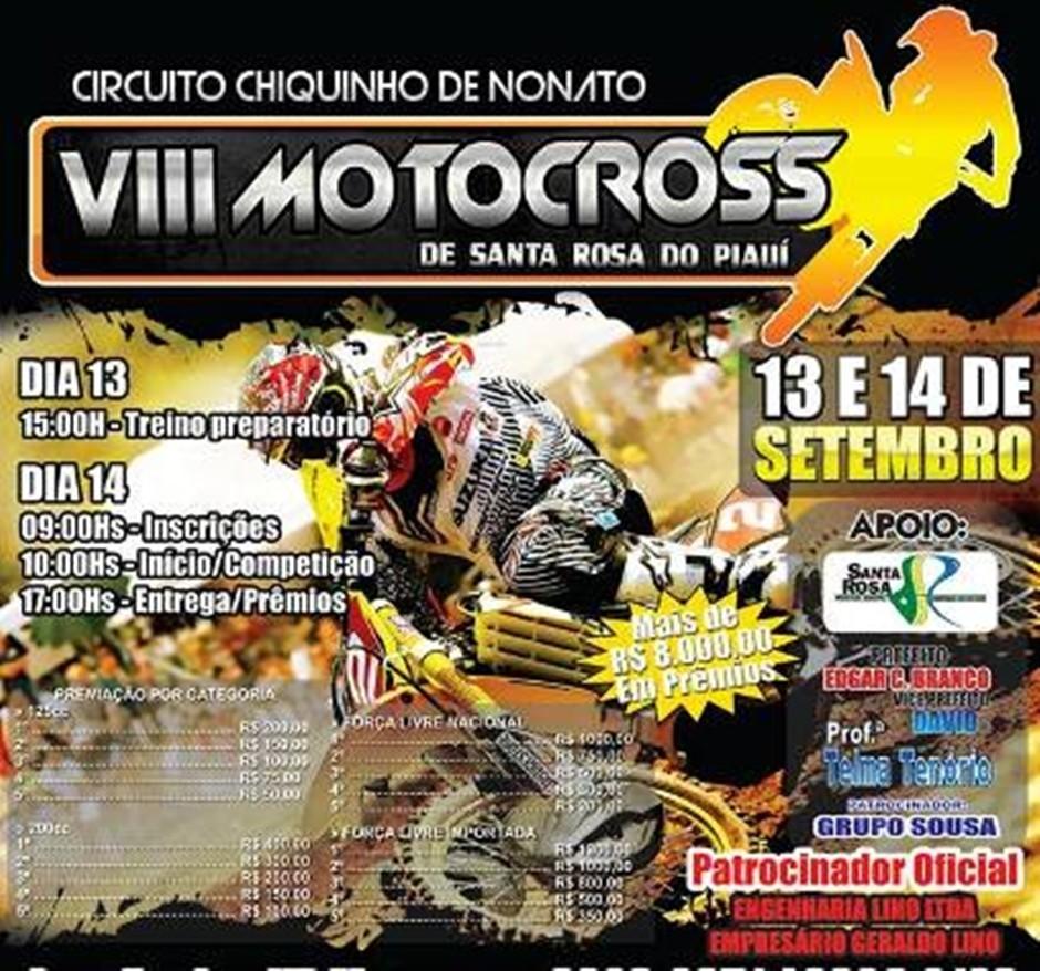 VIII Circuito de Motocross de Santa Rosa do Piauí acontecerá em setembro; confira a programação!