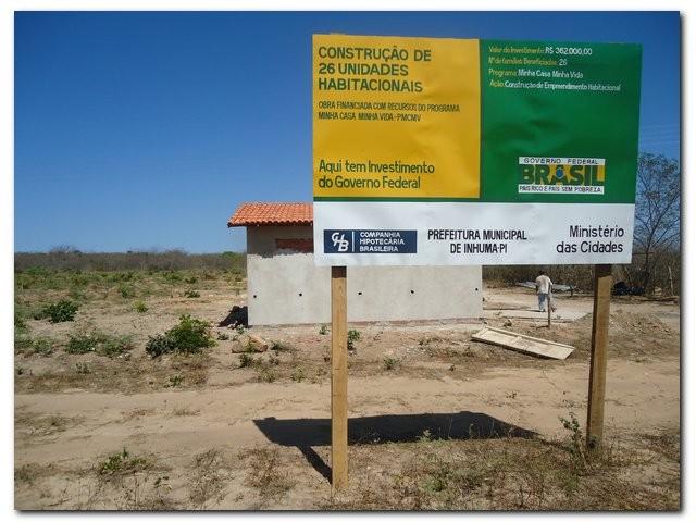 Prefeitura Municipal de Inhuma em Parceria com o Governo Federal constrói mais 40 Casas em Inhuma, Projeto “Minha Casa, Minha Vida” - Imagem 1