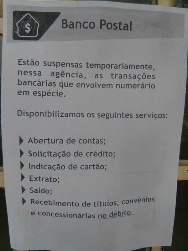 Banco Postal dos Correios não funciona plenamente desde o último furto ocorrido a mais de 60 dias - Imagem 2