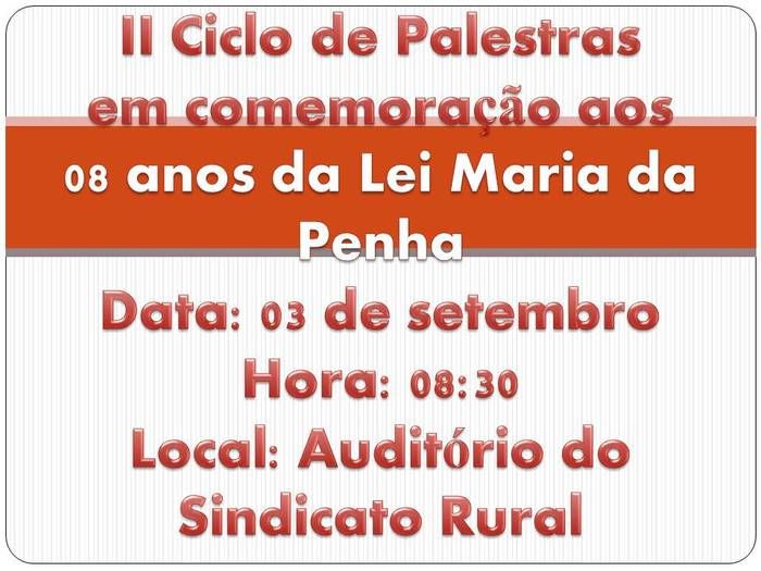 Assistencia Social realizará palestra sobre Lei Maria da Penha - Imagem 1