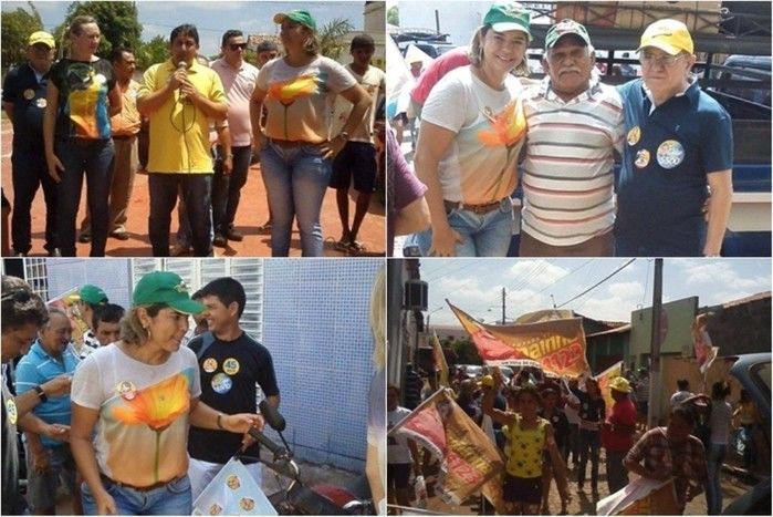 Candidata à deputada Janainna Marques e Hugo Napoleão realizam caminhada em Esperantina - Imagem 4