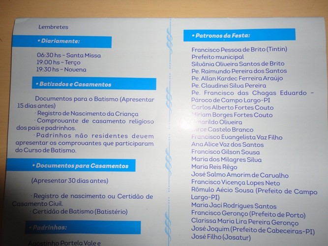 Festejos da Santa Padroeira de Nossa Senhora dos Remédios! - Imagem 3